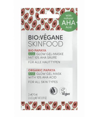 Bio Vegane Skinfood  Bio Papaya AHA Gel Maske 2x5ml